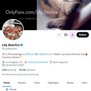 Lily Starfire Twitter, Top Premium Porn Sites