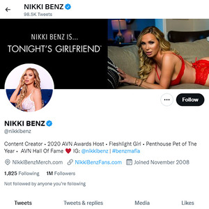 Nikki Benz, Top Premium Porn Sites