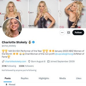 Charlotte Stokely Twitter, Top Premium Porn Sites