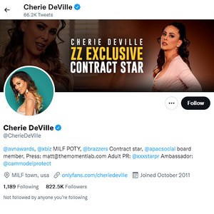 Cherie DeVille Twitter, Top Premium Porn Sites