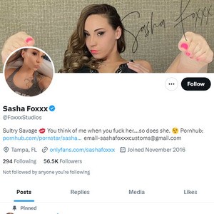 Sasha Foxxx Twitter, Top Premium Porn Sites