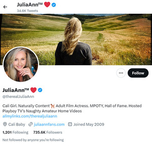 Julia Ann Twitter, Top Premium Porn Sites