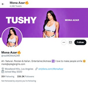 Mona Azar, Top Premium Porn Sites