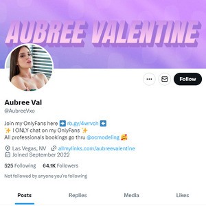 Aubree Valentine Twitter, Top Premium Porn Sites