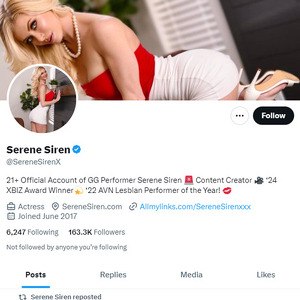 Serene Siren Twitter, Top Premium Porn Sites