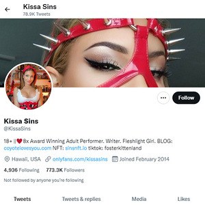 Kissa Sins Twitter, Top Premium Porn Sites