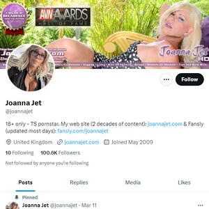 Joanna Jet Twitter (TS), Top Premium Porn Sites