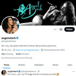 Angel Dark Twitter, Top Premium Porn Sites