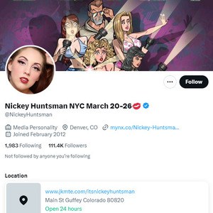 Nickey Huntsman Twitter, Top Premium Porn Sites