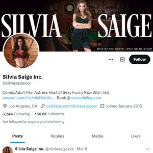 Silvia Saige Twitter, Top Premium Porn Sites