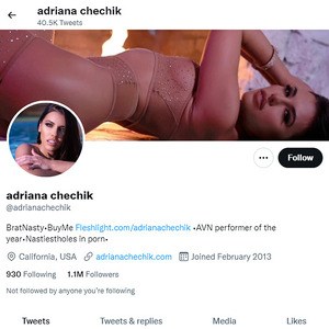 Adriana Chechik Twitter, Top Premium Porn Sites