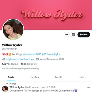 Willow Ryder Twitter, Top Premium Porn Sites