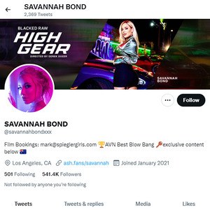 Savannah Bond Twitter, Top Premium Porn Sites