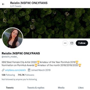 Reislin Twitter, Top Premium Porn Sites