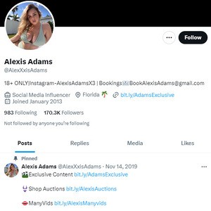 Alexis Adams Twitter, Top Premium Porn Sites