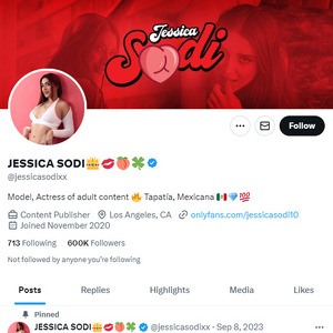 Jessica Sodi Twitter, Top Premium Porn Sites