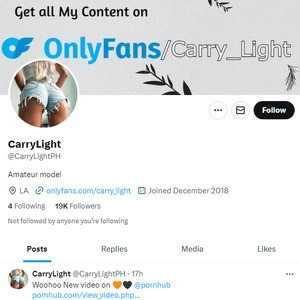 CarryLight Twitter, Top Premium Porn Sites