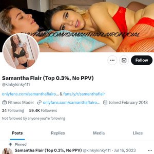 Samantha Flair Twitter, Top Premium Porn Sites