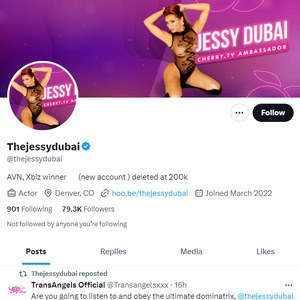 Jessy Dubai Twitter (TS), Top Premium Porn Sites