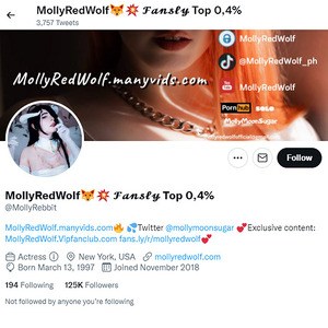 MollyRedWolf, Top Premium Porn Sites