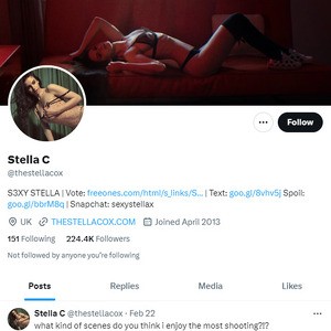 Stella Cox Twitter, Top Premium Porn Sites