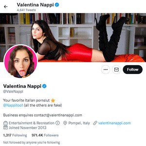 Valentina Nappi, Top Premium Porn Sites