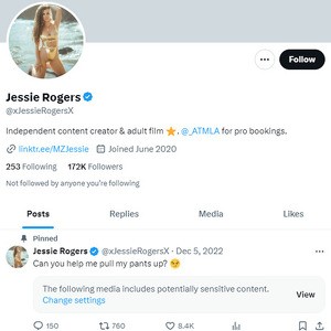 Jessie Rogers Twitter, Top Premium Porn Sites