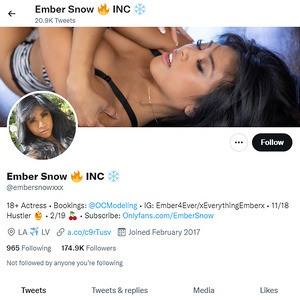 Ember Snow, Top Premium Porn Sites