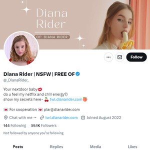 Diana Rider Twitter, Top Premium Porn Sites