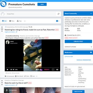 Premature Cumshots, Top Premium Porn Sites