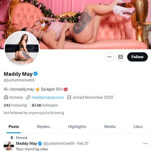 Maddy May Twitter, Top Premium Porn Sites